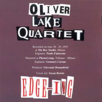 CD Oliver Lake Quartet: Edge-ing