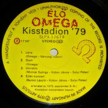 2LP Omega: Élő Omega Kisstadion '79 (2xLP)
