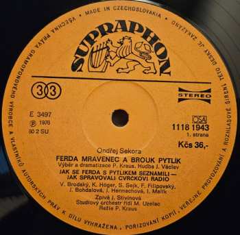 LP Ondřej Sekora: Ferda Mravenec A Brouk Pytlík