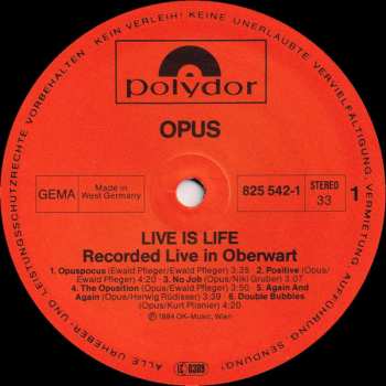 LP Opus: Live Is Life