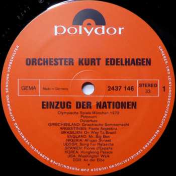 2LP/Caja Orchester Kurt Edelhagen: Einzug Der Nationen