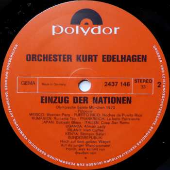 2LP/Caja Orchester Kurt Edelhagen: Einzug Der Nationen