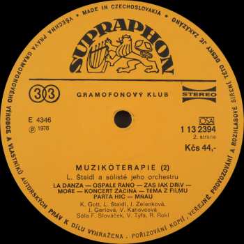 LP Orchestra Ladislav Štaidl: Muzikoterapie /2/