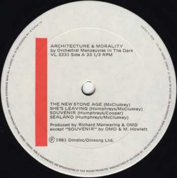 LP Orchestral Manoeuvres In The Dark: Architecture & Morality CLR