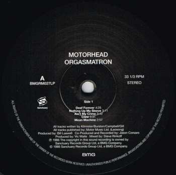 LP Motörhead: Orgasmatron