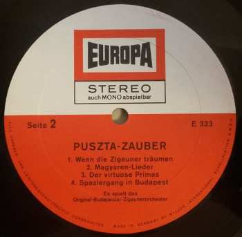 LP Original Budapester Zigeunerorchester: Puszta-Zauber