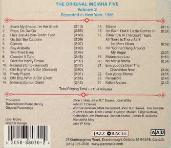 CD Original Indiana Five: Volume 2 - Recorded in New York 1925