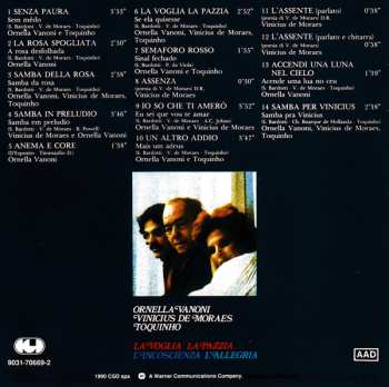 CD Vinicius de Moraes: La Voglia La Pazzia L'Incoscienza L'Allegria