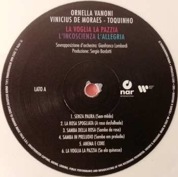 LP Vinicius de Moraes: La Voglia La Pazzia L'incoscienza L'allegria CLR