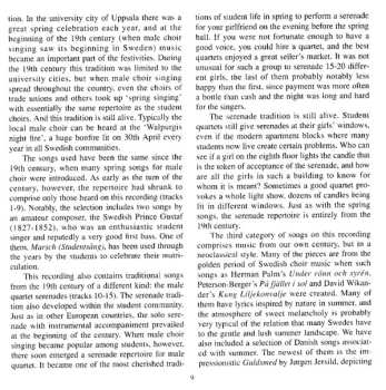 CD Orphei Drängar: Våren Är Kommen