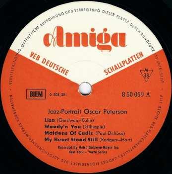 LP Oscar Peterson: Jazz Portrait Oscar Peterson
