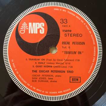 LP Oscar Peterson: Travelin' On