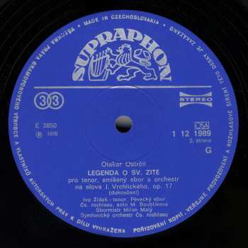 LP Prague Radio Symphony Orchestra: Legenda O Svaté Zitě / Léto