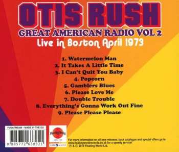 CD Otis Rush: Great American Radio Vol.2 - Live In Boston April 1973