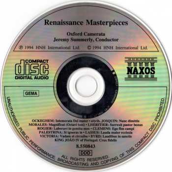 CD Oxford Camerata: Renaissance Masterpieces