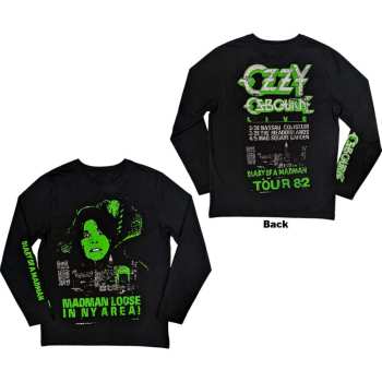 Mercancía Ozzy Osbourne: Ozzy Osbourne Unisex Long Sleeve T-shirt: Madman Loose (back & Sleeve Print) (small) S