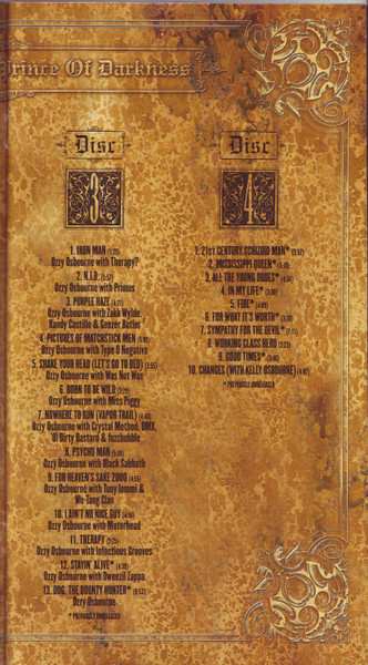 4CD/Caja Ozzy Osbourne: Prince Of Darkness