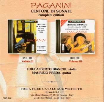 3CD/Caja Niccolò Paganini: Centone Di Sonate For Violin And Guitar - Complete Edition