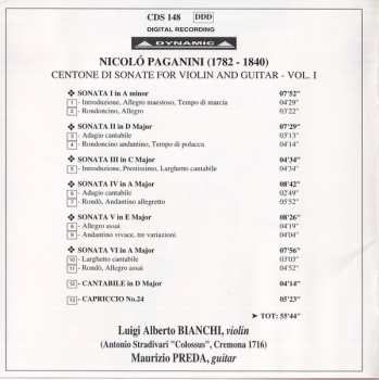 3CD/Caja Niccolò Paganini: Centone Di Sonate For Violin And Guitar - Complete Edition