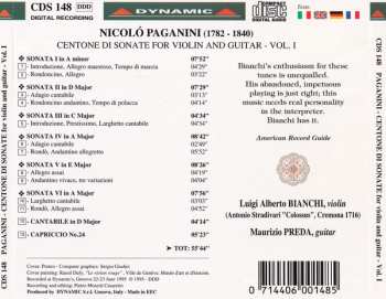 3CD/Caja Niccolò Paganini: Centone Di Sonate For Violin And Guitar - Complete Edition