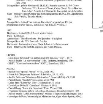 CD Pascal Comelade: Back To Schizo (1975 - 1983)