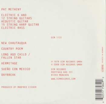 CD Pat Metheny: New Chautauqua