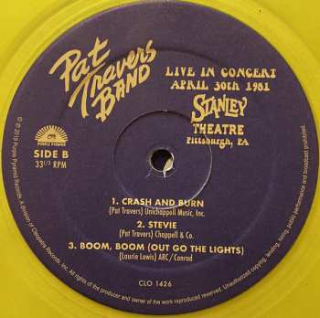 LP Pat Travers Band: Live In Concert - April 30th 1981 LTD | CLR