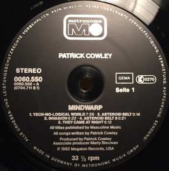 LP Patrick Cowley: Mind Warp