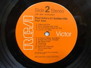 LP Paul Anka: Paul Anka's 21 Golden Hits