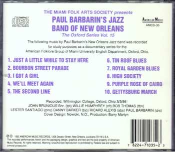 CD Paul Barbarin And His Jazz Band: The Oxford Series Vol. 15 Afternoon Concert