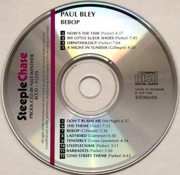 CD Paul Bley Trio: Bebop