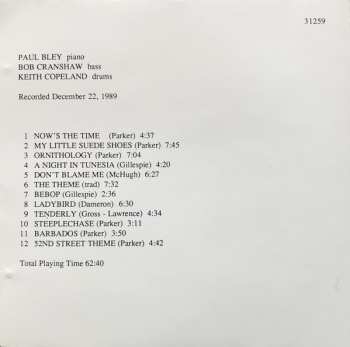 CD Paul Bley Trio: Bebop