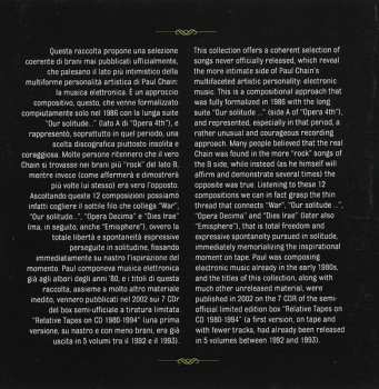 CD Paul Chain: Soliloquies 1984 > 1994 LTD | NUM