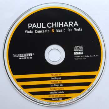 CD Paul Chihara: Viola Concerto & Music For Viola