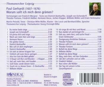 CD Paul Gerhardt: Warum Sollt Ich Mich denn Grämen ?