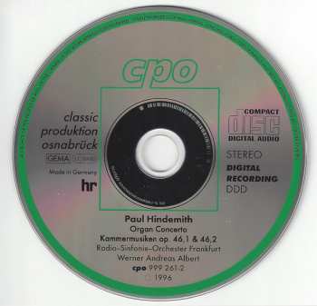 4CD/Caja Paul Hindemith: Complete Orchestral Works 3