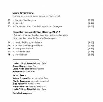 CD Paul Hindemith: Musique de Chambre Pour Cor