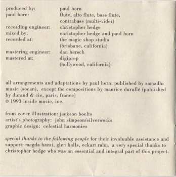 CD Paul Horn: Music