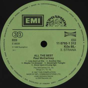 2LP Paul McCartney: All The Best