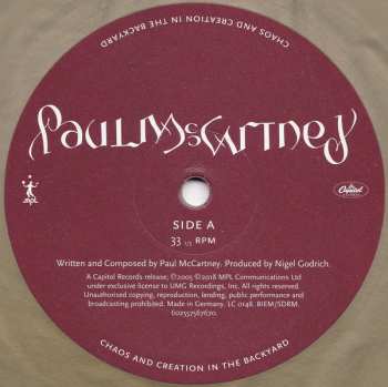 LP Paul McCartney: Chaos And Creation In The Backyard LTD | CLR