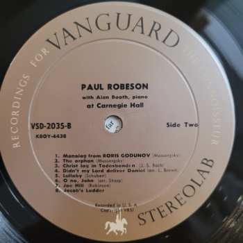 LP Paul Robeson: At Carnegie Hall