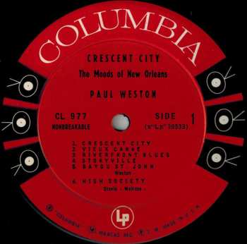 LP Paul Weston And His Music From Hollywood: Crescent City (The Moods Of New Orleans)