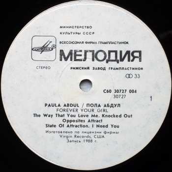 LP Paula Abdul: Forever Your Girl