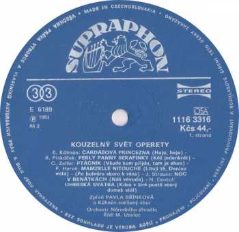 LP Pavla Břínková: Kouzelný Svět Operety / The Magic World Of Operetta