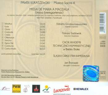 CD Śląska Orkiestra Kameralna: Musica Sacra 4: Missa De Maria A Magdala
