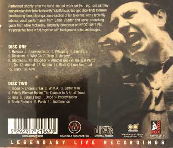 2CD Pearl Jam: Fox Theatre Atlanta GA 3rd April '94