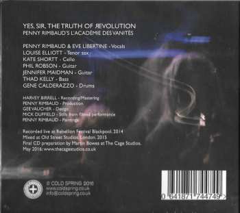 CD Penny Rimbaud: Yes Sir, The Truth Of Revolution