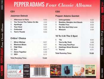 2CD Pepper Adams: Four Classic Albums