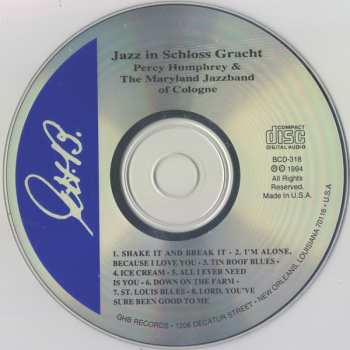CD Percy Humphrey: Jazz In Schloss Gracht
