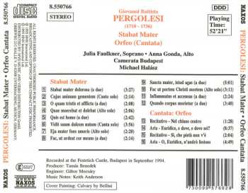 CD Giovanni Battista Pergolesi: Stabat Mater - Orfeo (Cantata)